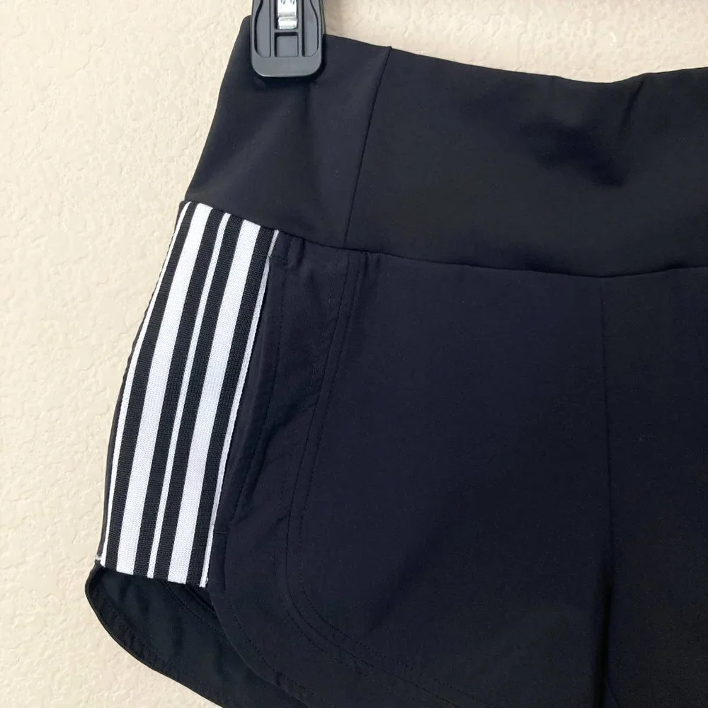 Athleta Ascender Athletic Gym Shorts Side Stripes Running Workout - Picture 3 of 12